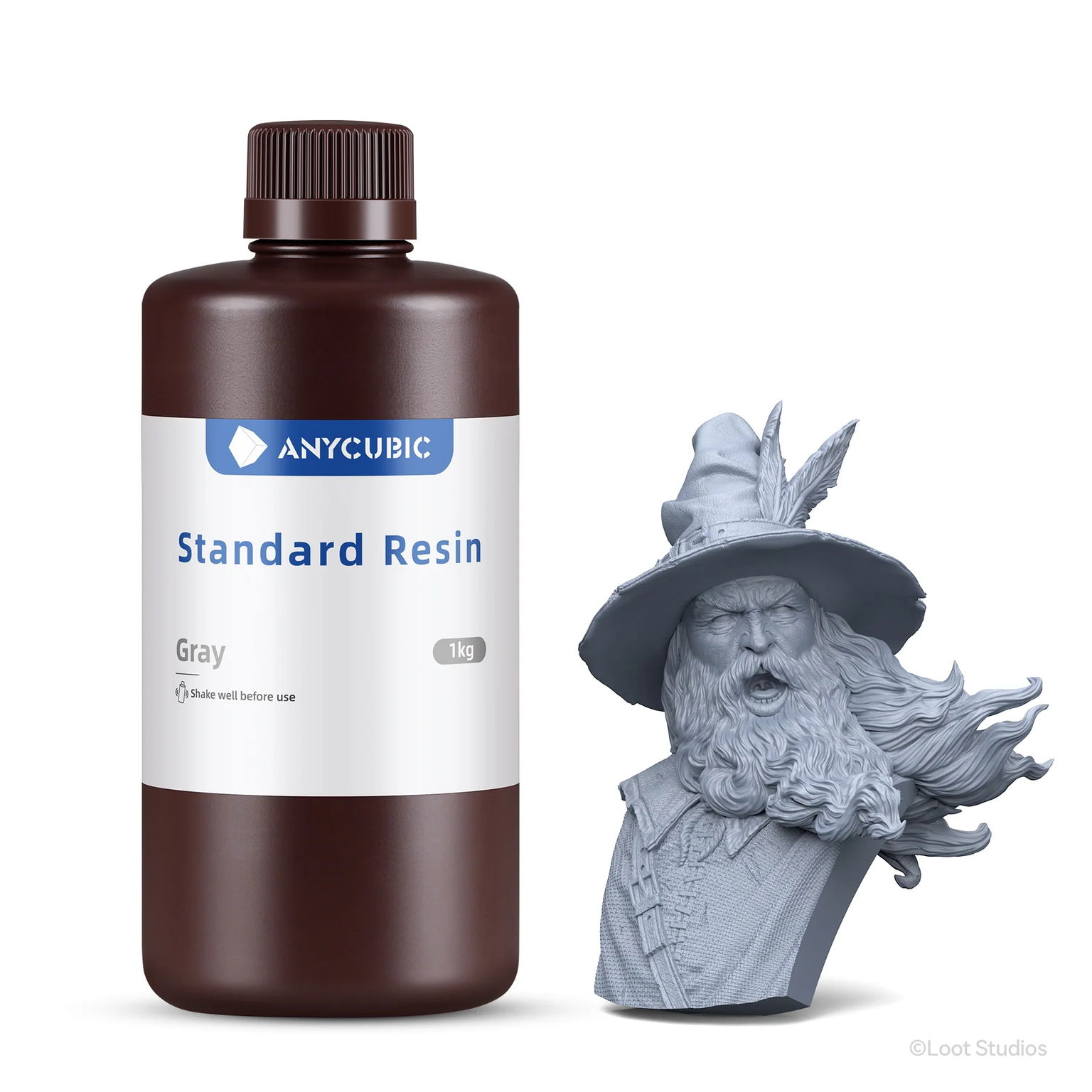 2 x Uv živica Anycubic Standard Basic Hd Grey Gray Sivá 1 l 1 kg