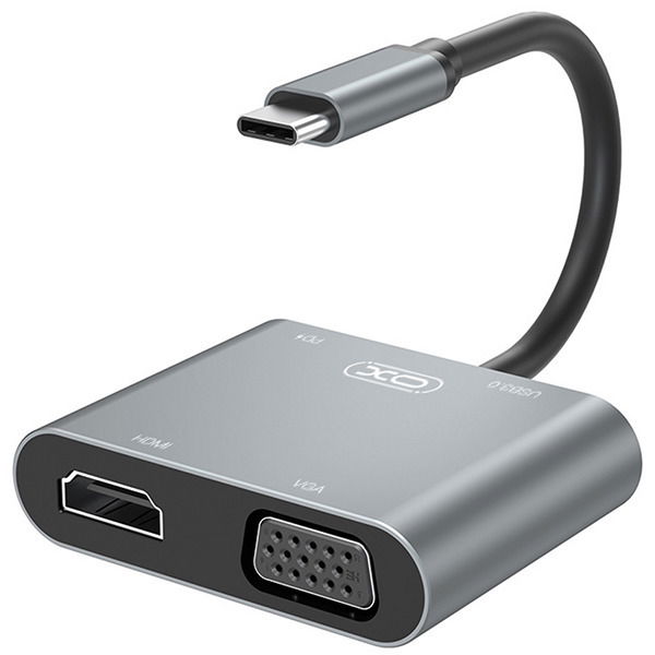 2 x Xo Adaptér Hub 4v1 Hdmi Usb-c Pd Vga