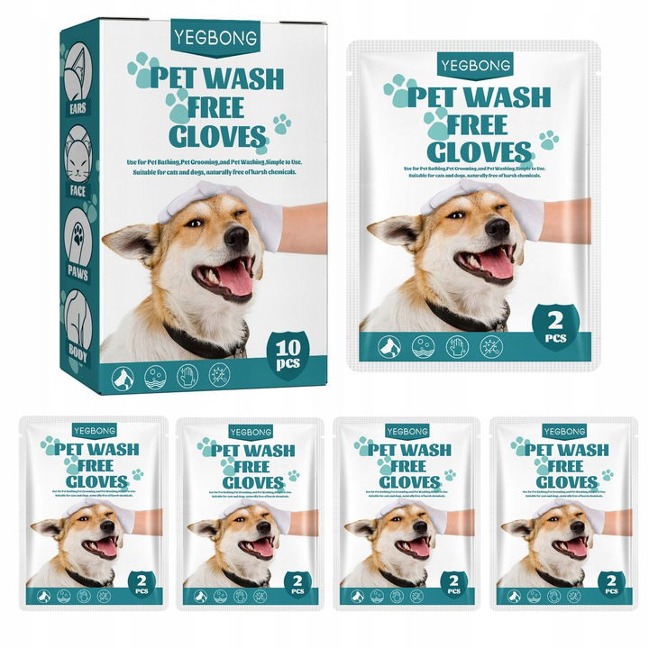 20 ks Čistiace rukavice Pet Spa Odstránenie škvŕn od pachov
