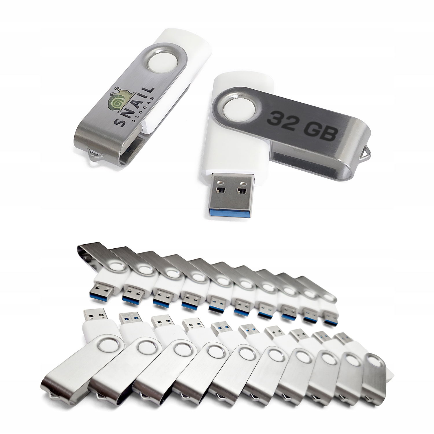 20 x Pendrive s logom USB3.2 32 Gb s farebnou potlačou Firemné gadgety Veľkoobchod