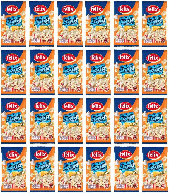 24 x 90 g Felix Popcorn do mikrovlnnej rúry Syr Karton
