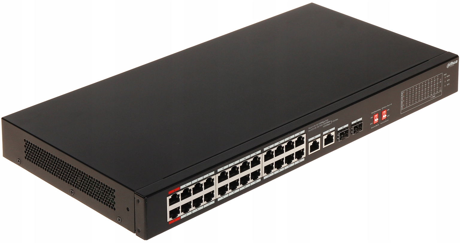 26-portový PoE prepínač S3226-24ET-240 Dahua