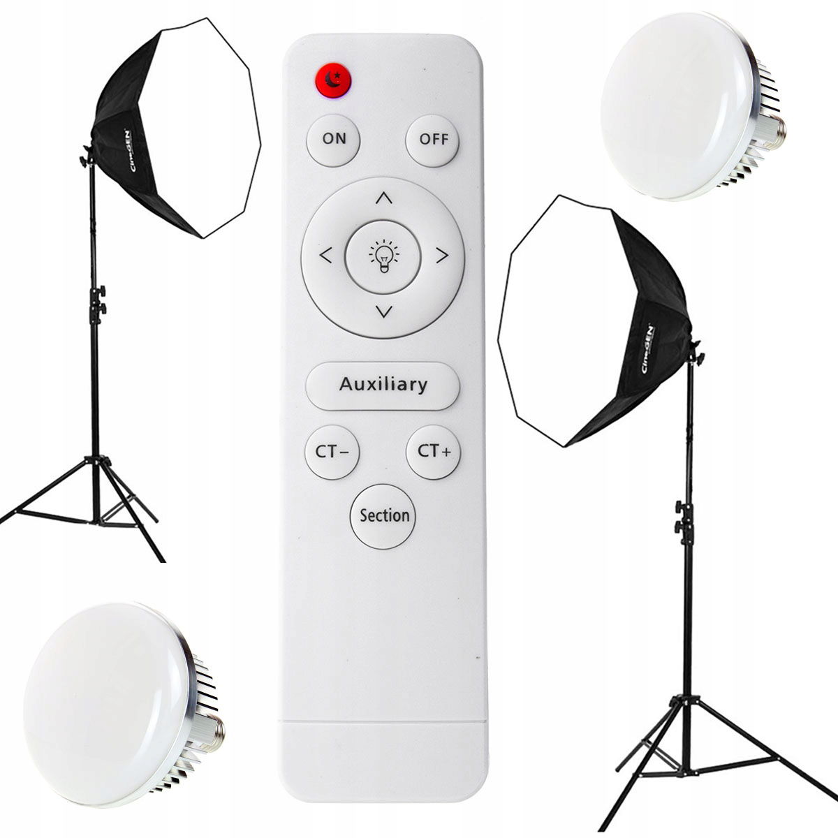 2x Softbox S Pilotom 2x Lampa Octa 90 300W Statív