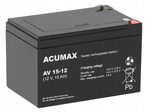 2x Výkonný Akumulátor Agm Auto 6V 15Ah Nabíjačka