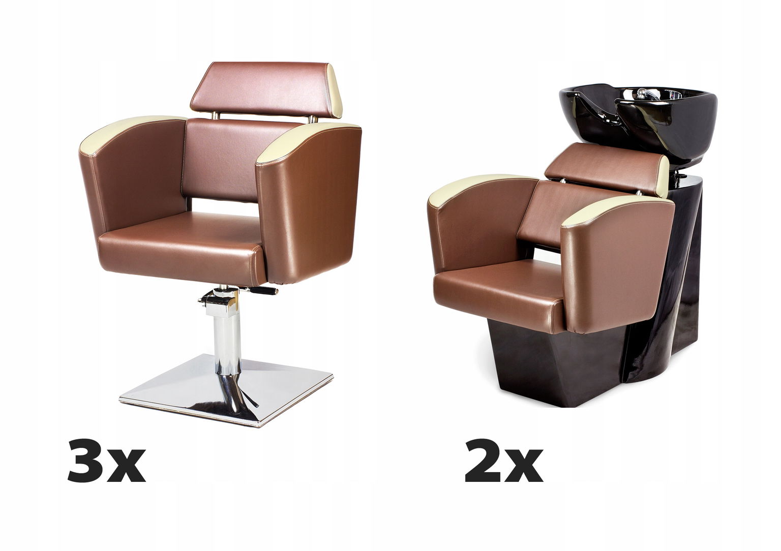 3 x Kadernícke kreslo 2 Kadernícka umývačka Neo