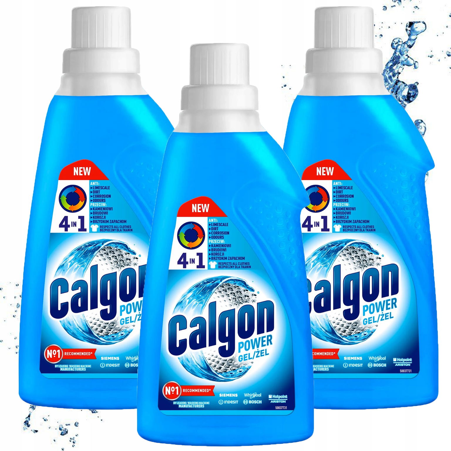 3x Odvápňovač na umývanie a čistenie práčky Calgon Power 4v1 750 ml