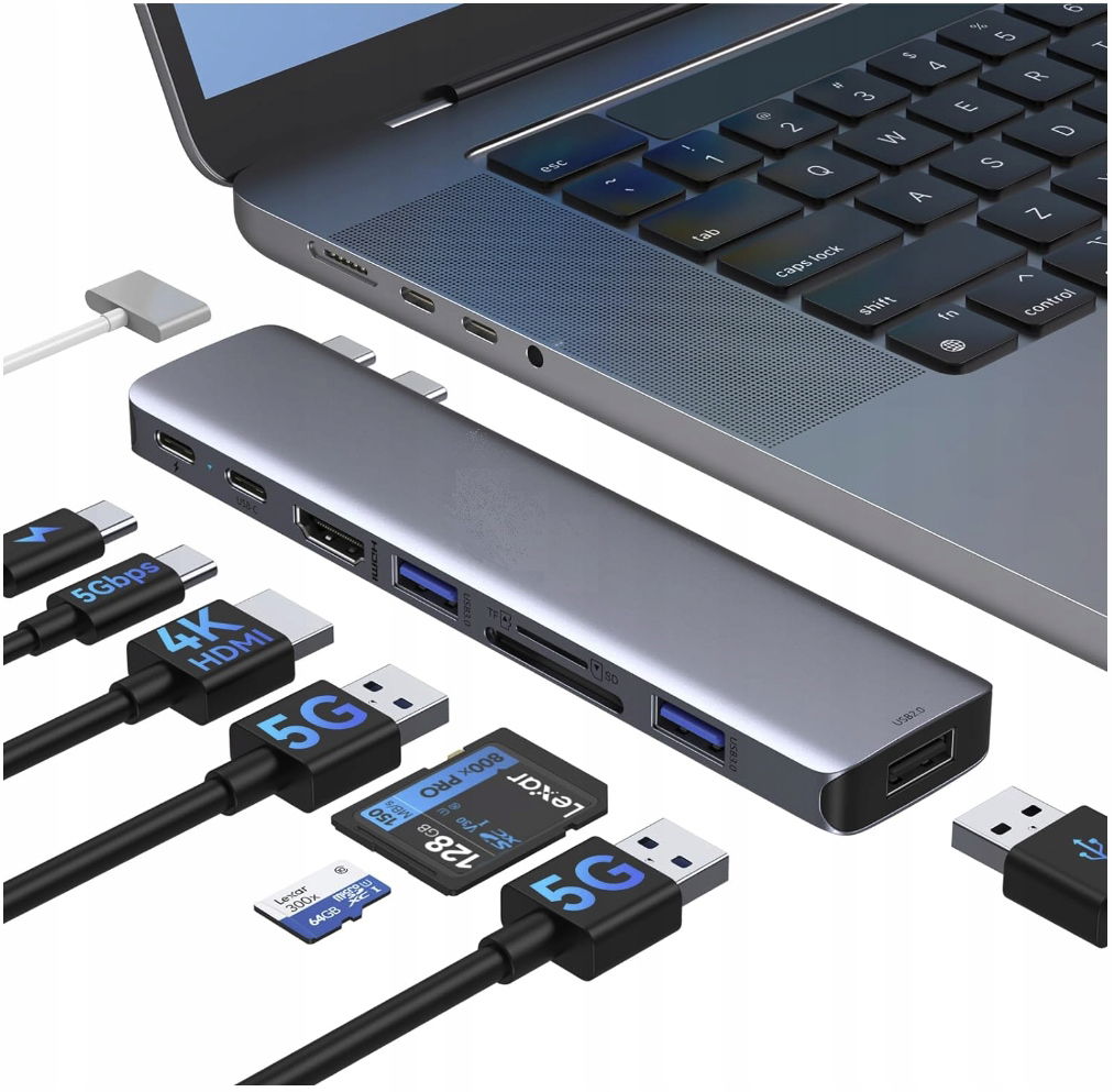 4Apple_pl Hub Thunderbolt 3 4 Hdmi 4K Usb pre najnovšie MacBooky M1 M2 M3