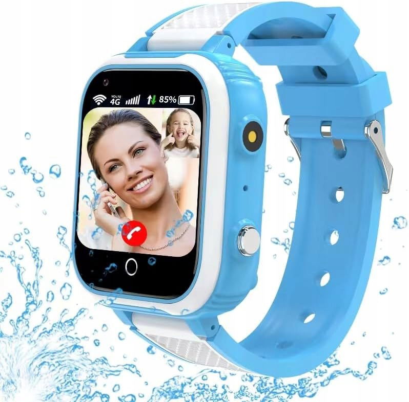 4G inteligentné hodinky pre deti Kesasohe s Gps a videom – modré