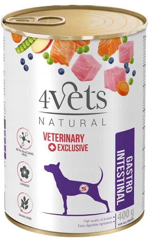 4Vets Natural Dog Gastro Intestinal plechovka 400 g