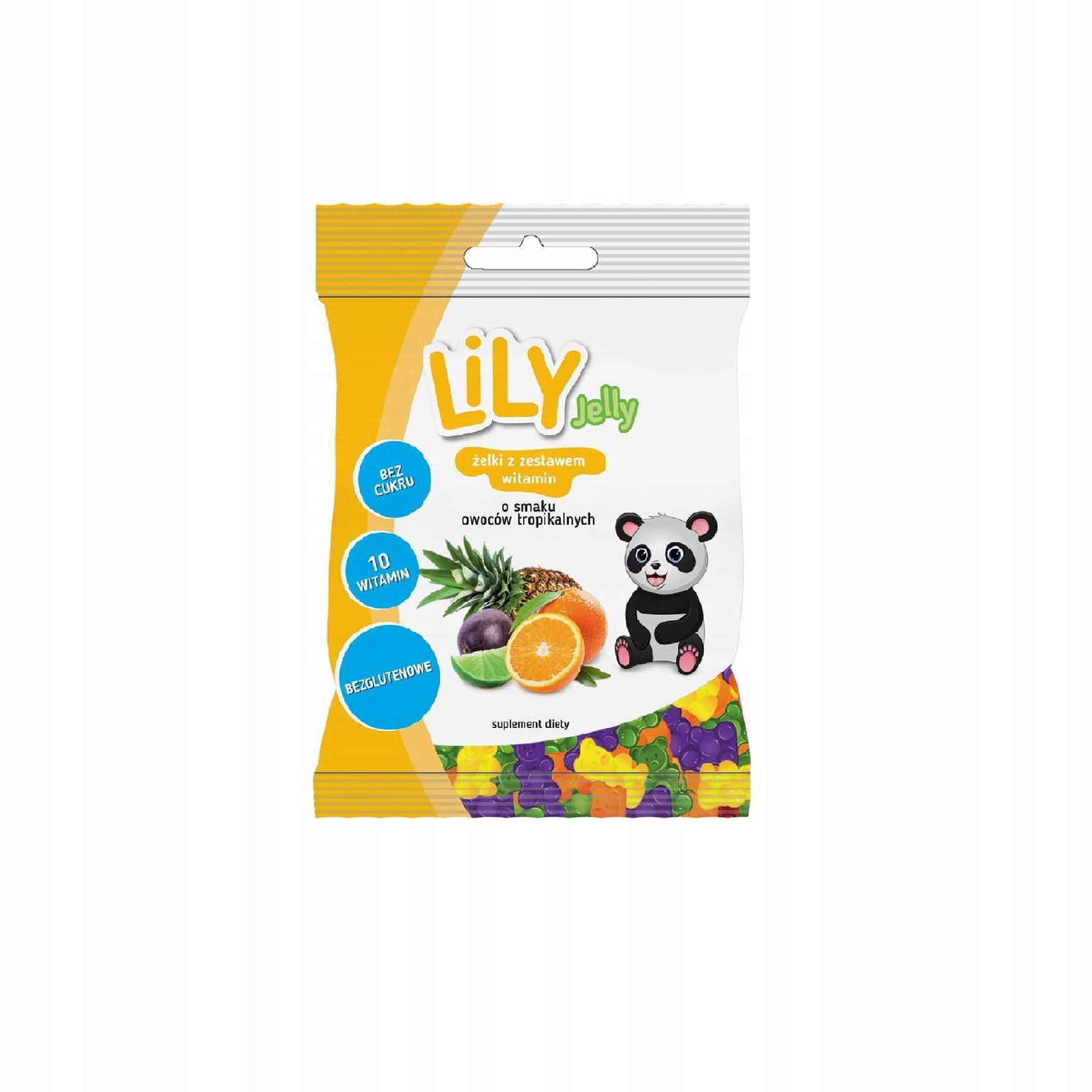 4x Lily Želé s vitamínmi s príchuťou tropického ovocia 80 g