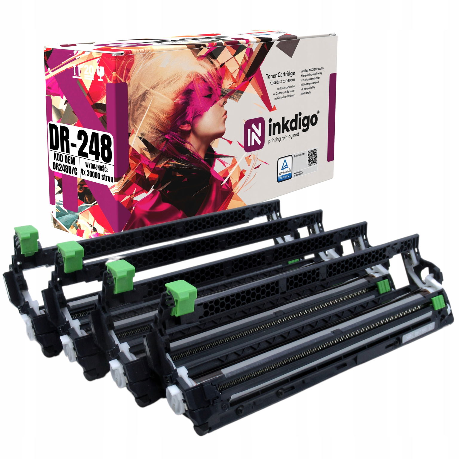 4x Náhradný bubon DR-248 pre Brother DCP-L3515 MFC-L3760 HL-L3220