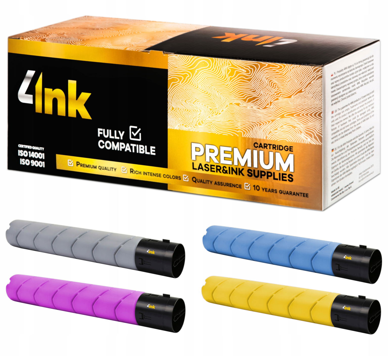 4x Toner Do Konica Minolta C220 C280 C360