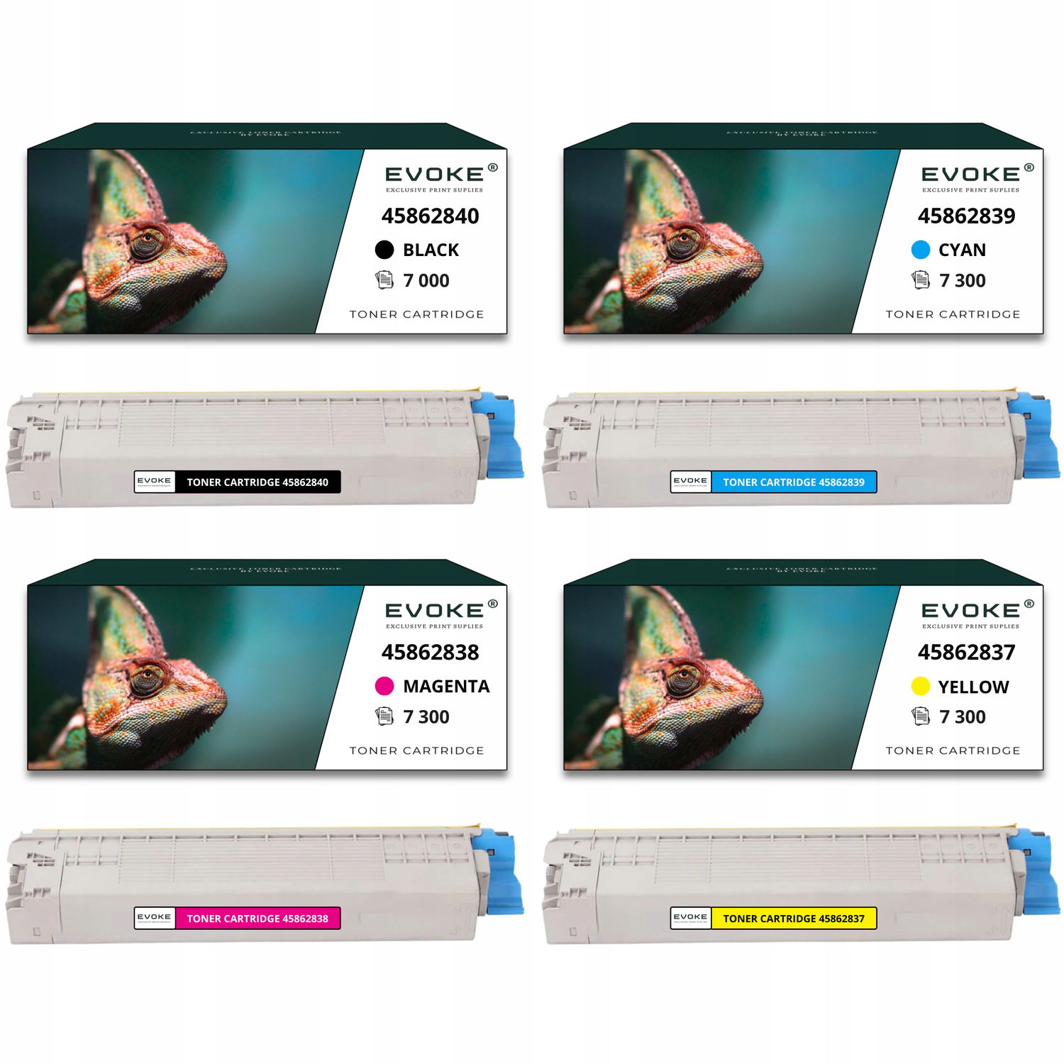 4x toner do tlačiarne Oki C853 MC853 MC853dn MC873 MC873dn Sada Cmyk