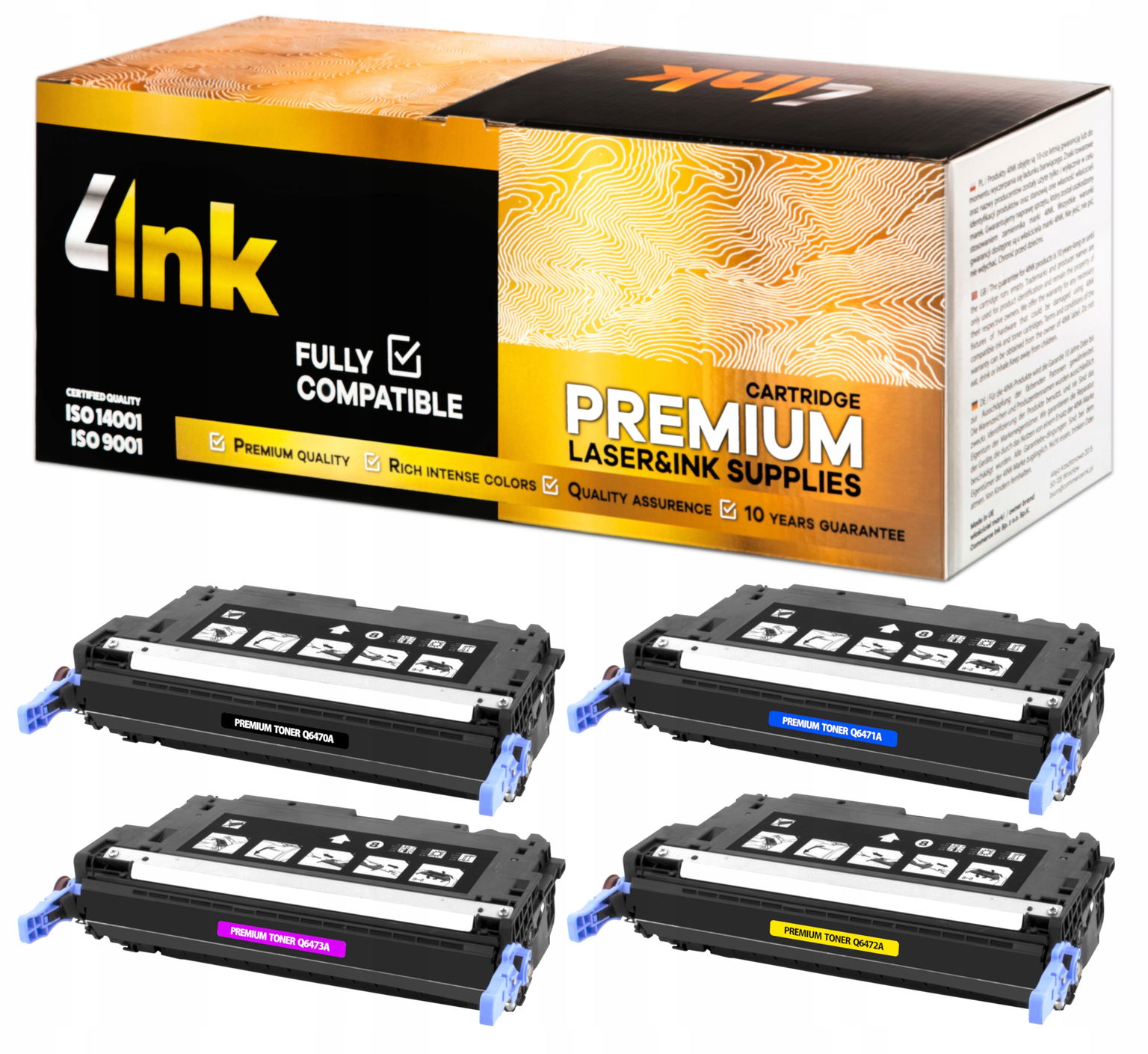 4x toner pre Hp Color LaserJet 3600 3600dn 3600n