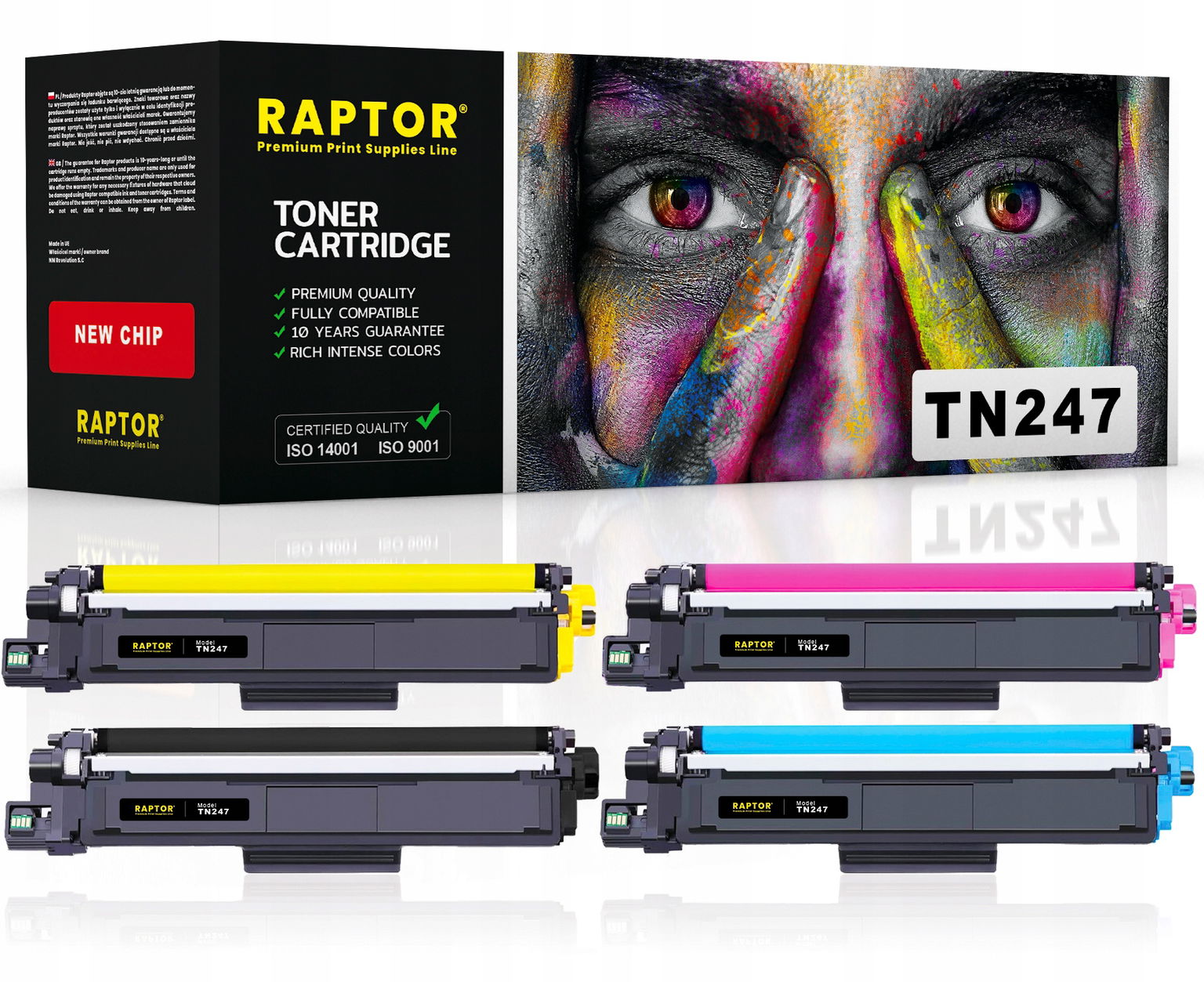 4x Toner TN247 TN243 Pre HL-L3270CDW HL-L3280CDW