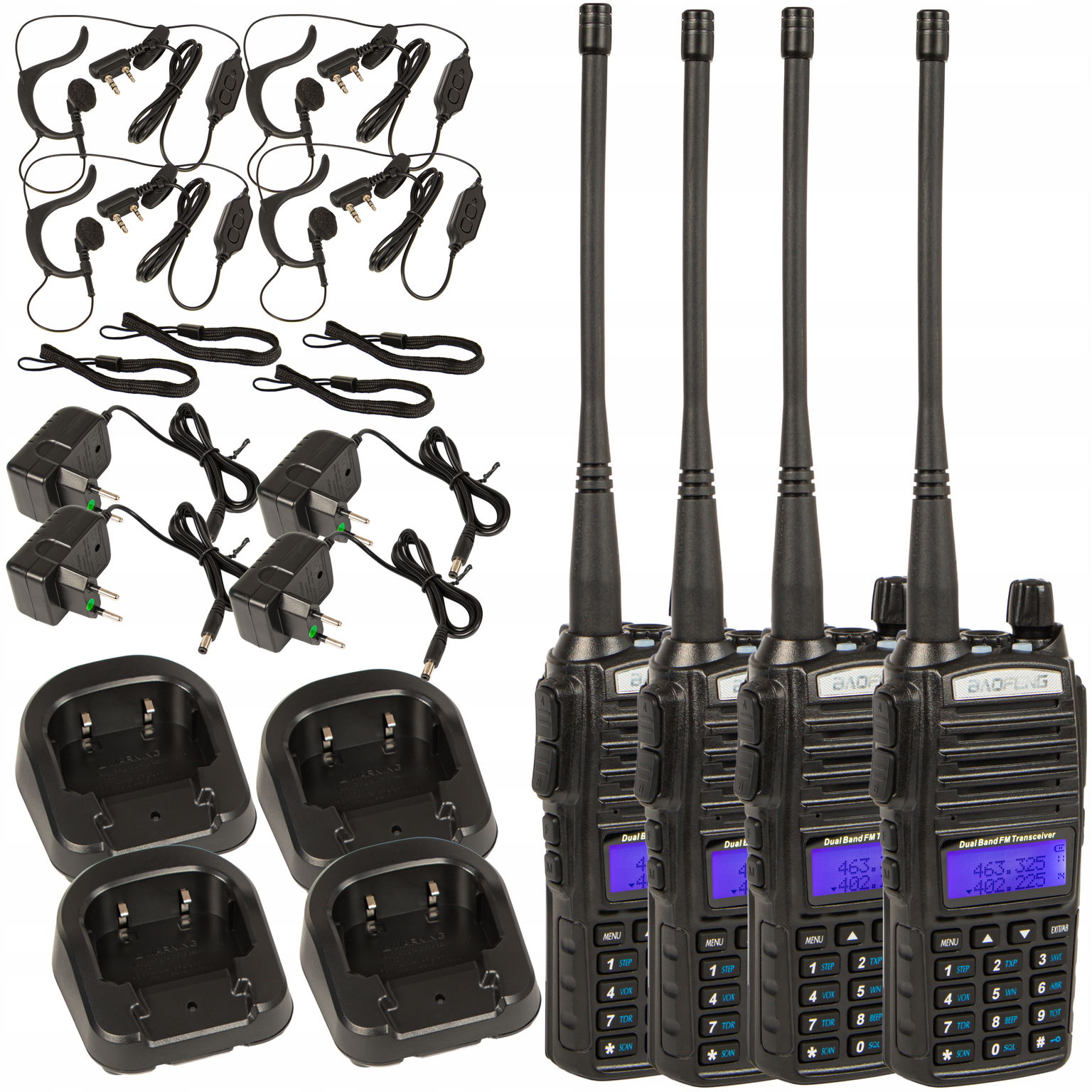 4x Vysielačka Ručná Vysielačka Baofeng UV-82 Rádiotelefón