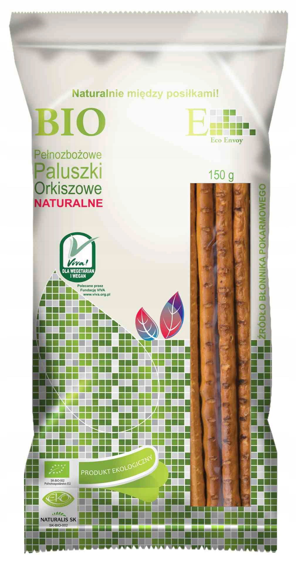 4xENVOY Celozrnné prírodné špaldové tyčinky s topinamburom BIO150 g