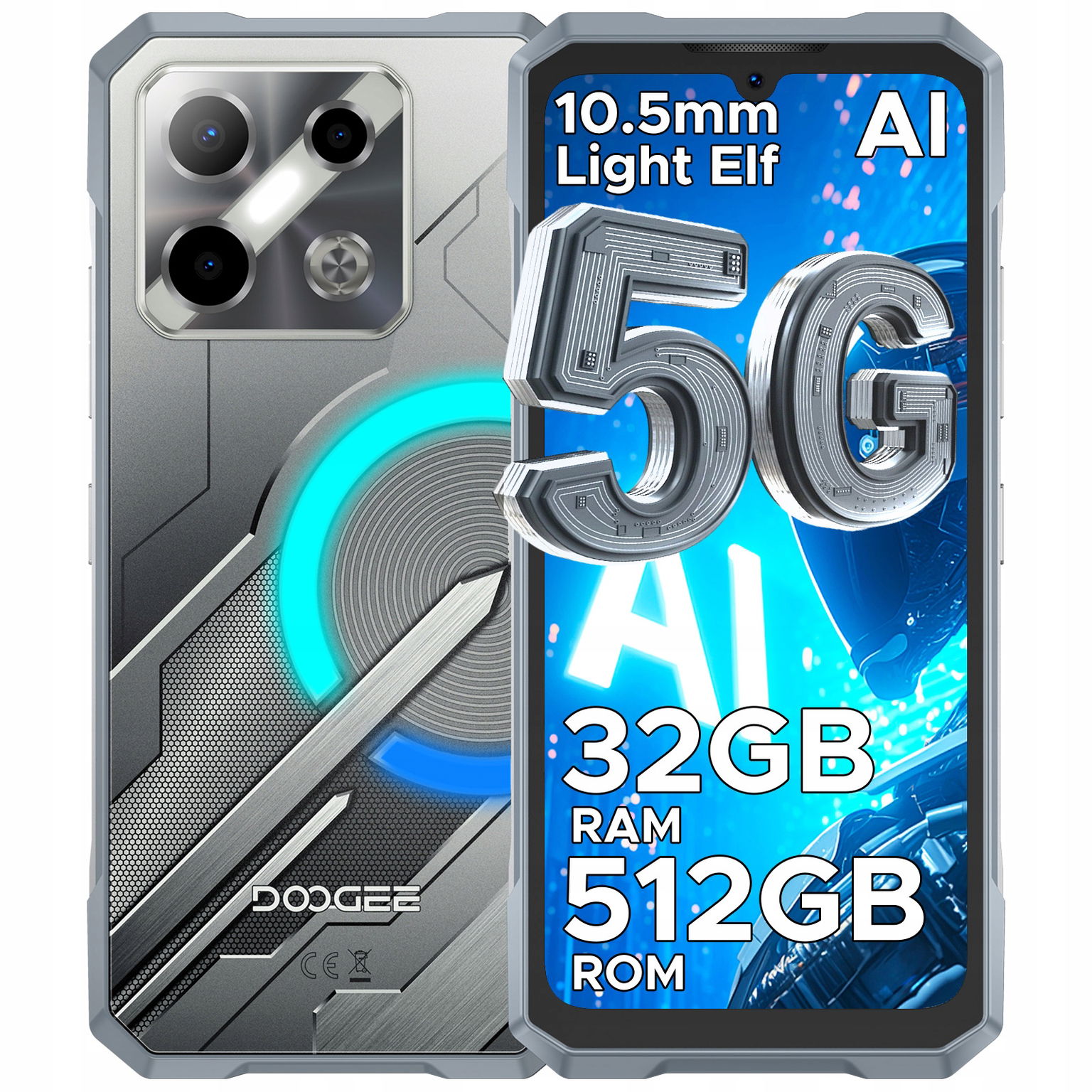 5G Doogee Bladegt Pro Smartfón 32+512GB 6.72"5800mAh/NFC/100MP/Android 6nm