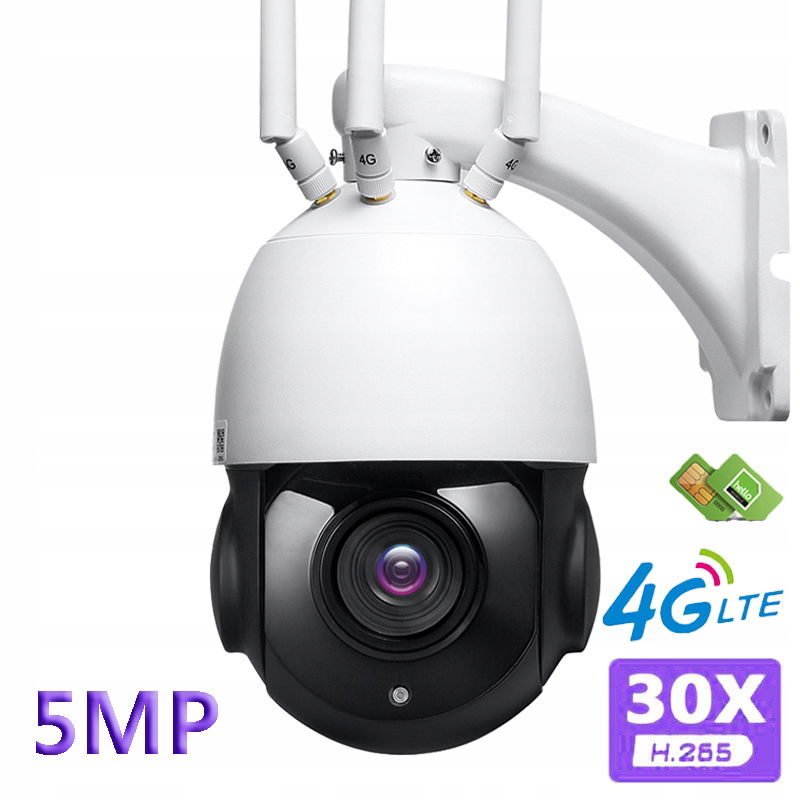 5MP Otočná Kamera Gsm 3G 4G Internet S Sim Kartou