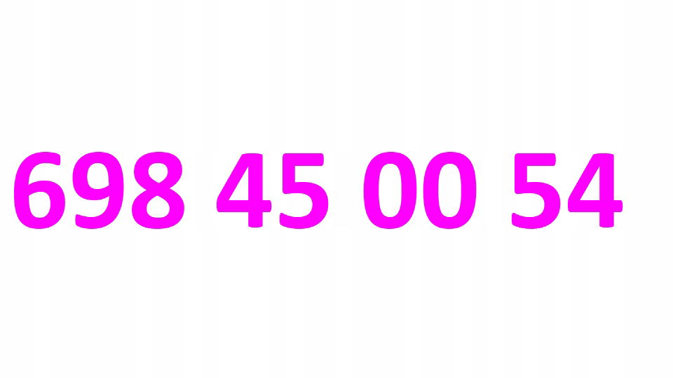 698 45 00 54 Zlatá Číslo V T-Mobile