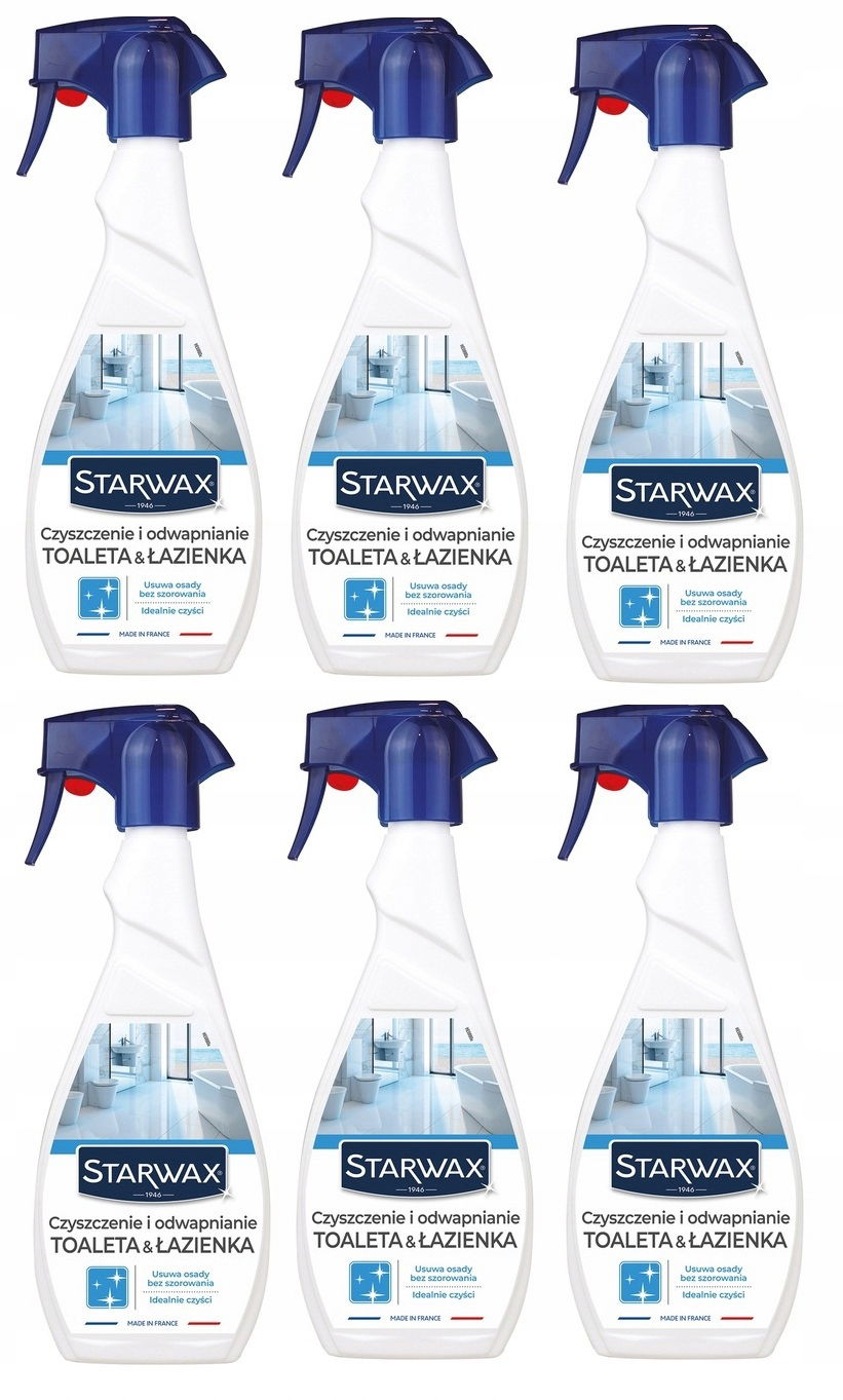 6xSTARWAX Čistenie A Odvápňovanie Toaleta & Kúpeľňa 500 ML