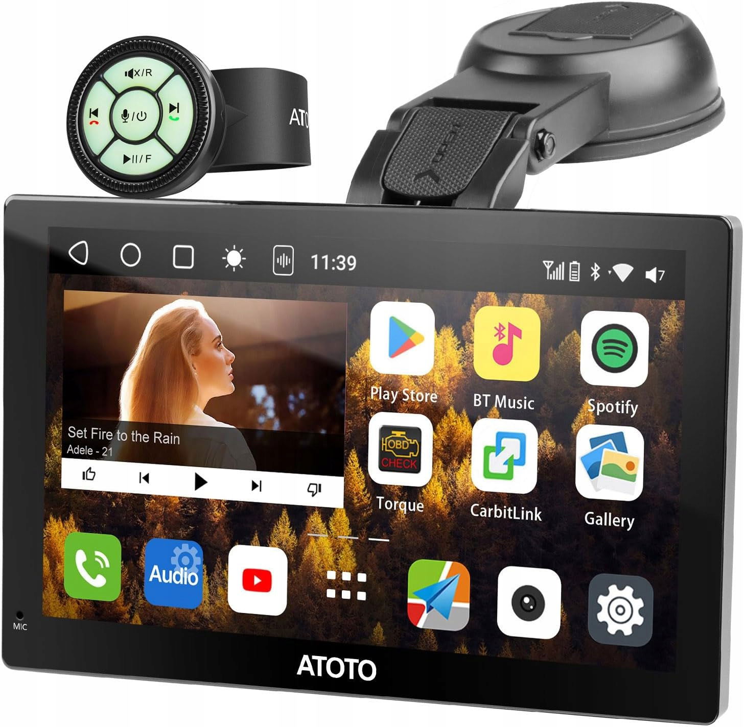 7" autorádio 2+32G Carplay Bluetooth Gps WiFi 1-DIN cúvacia kamera