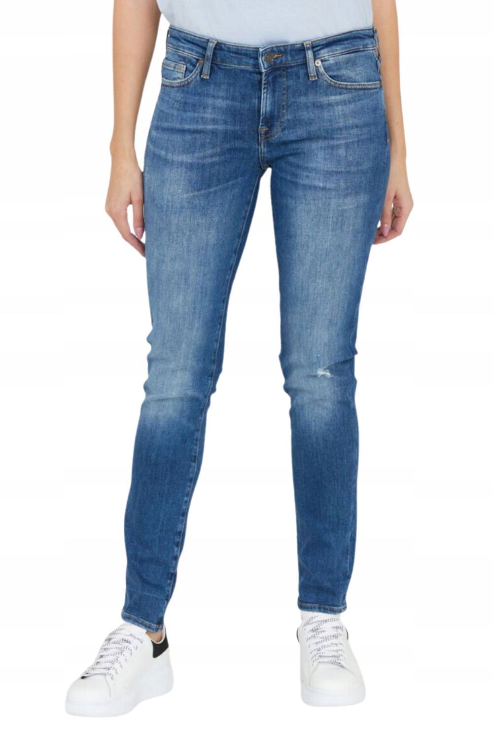 7 For All Mankind Modré dámske džínsy s oterom Pyper 30