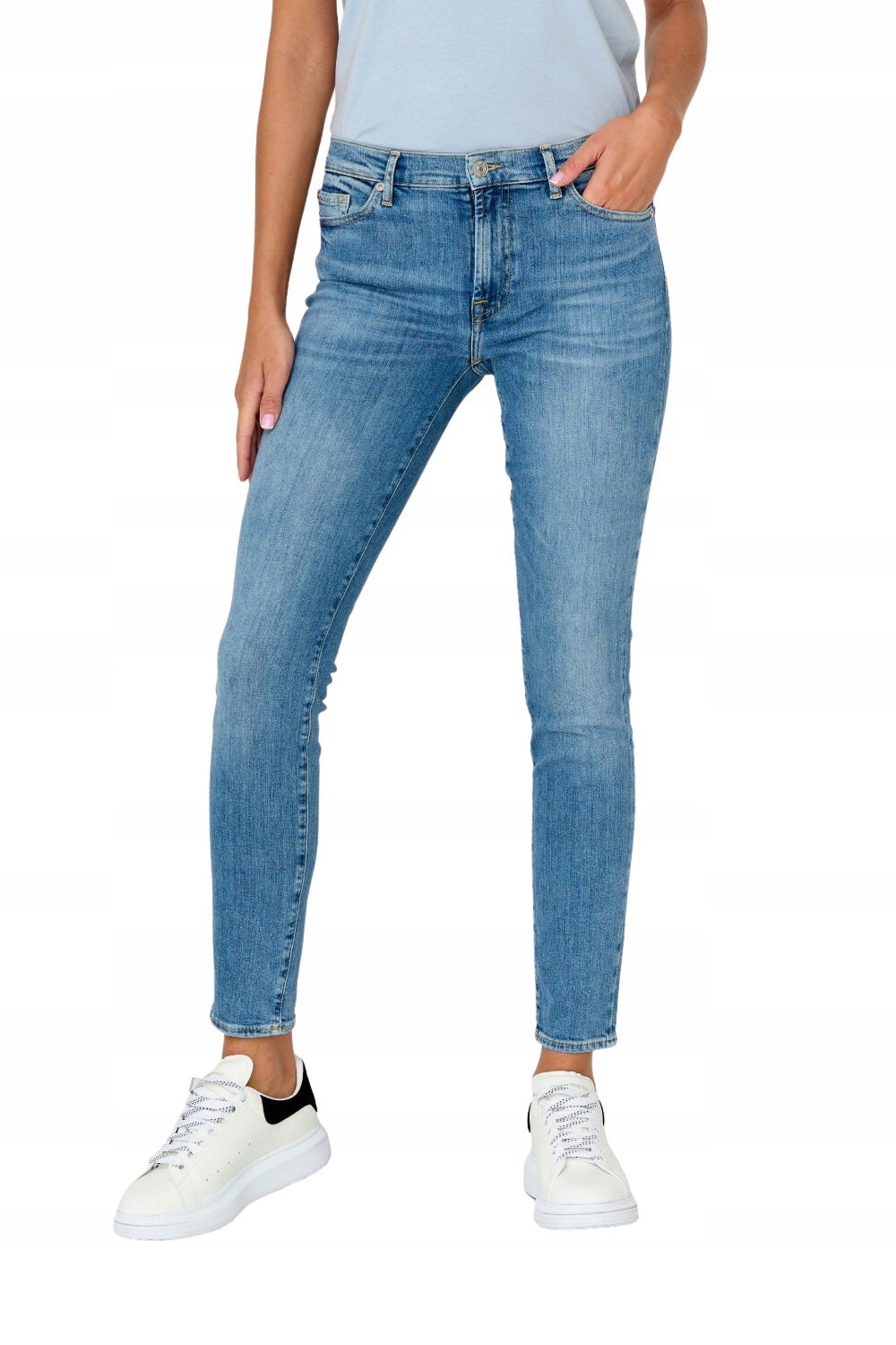 7 For All Mankind Modré džínsy Slim Illusion Within 26
