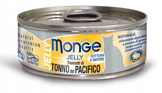 8X Monge Jelly Tunczyk Plutvy 80g