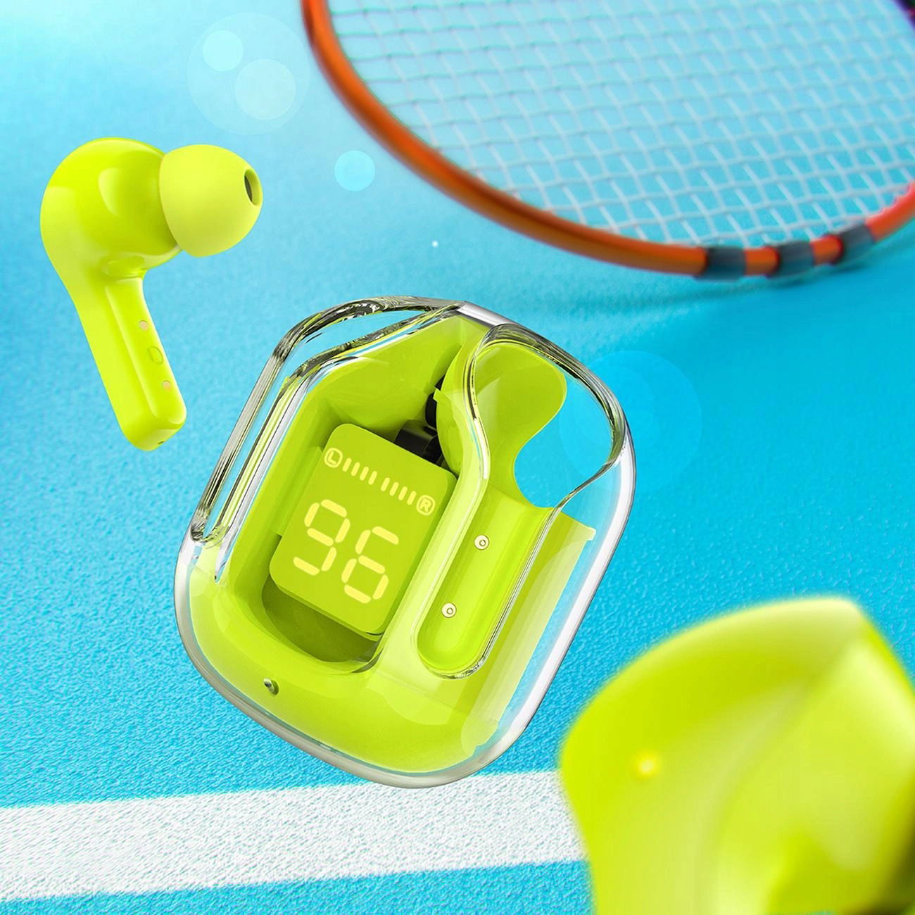 Acefast T6 bezdrôtové slúchadlá do uší Tws Bluetooth zelené