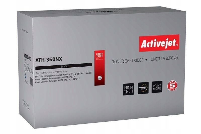 Activejet ATH-360NX Toner (náhrada Hp 508X CF360X; Supreme; 12500 strán;