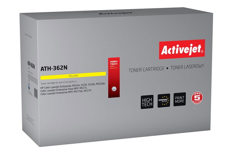 Activejet ATH-362N Toner Hp 508A HP508A CF362A 5000 strán žltý