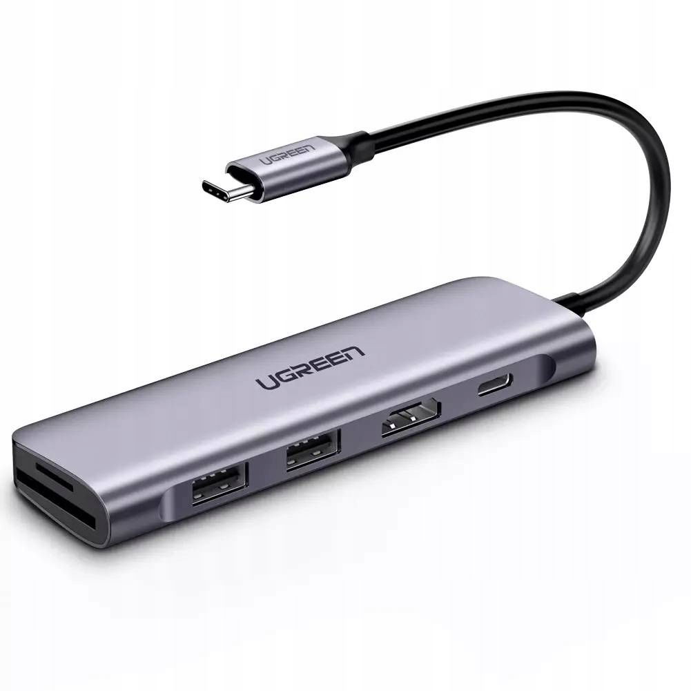 Adaptér Hub 6v1 Ugreen Revodok CM195 Usb-c na 2x Usb 3.0, Hdmi, SD/microS