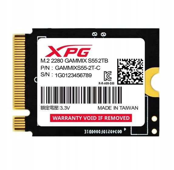 Adata Ssd disk Xpg Gammix S55 2TB PCIe 4x4 5/3.2GB/s M2230