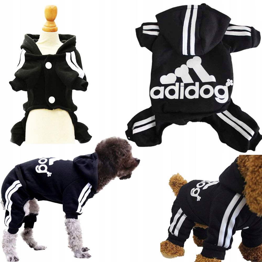 Adidog Mikina Pre Psa Oblečenie Zateplená Zimná Čierna Kombineza XL