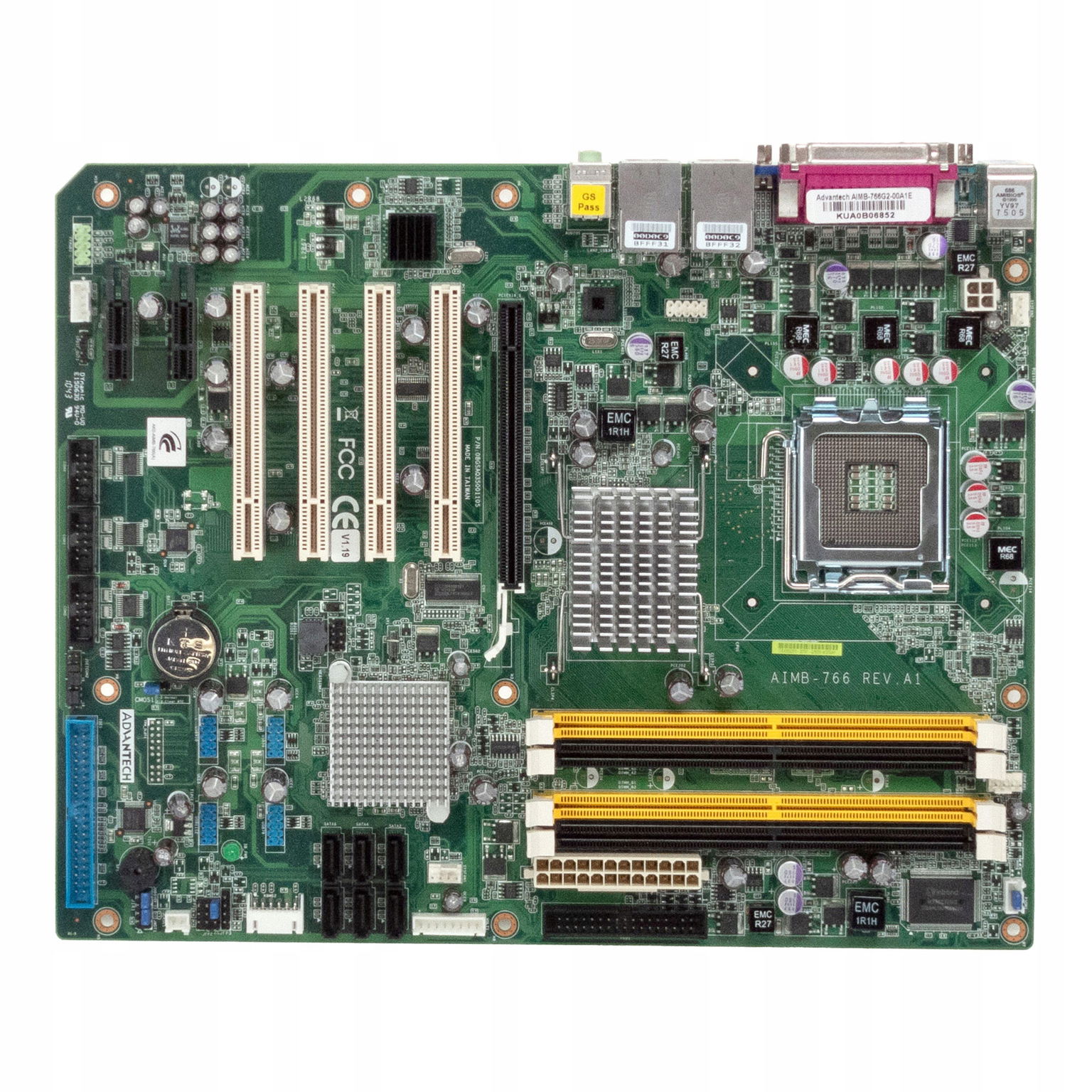 Advantech AIMB-766 REV.A2 LGA775 DDR2 PCIe Pci Atx