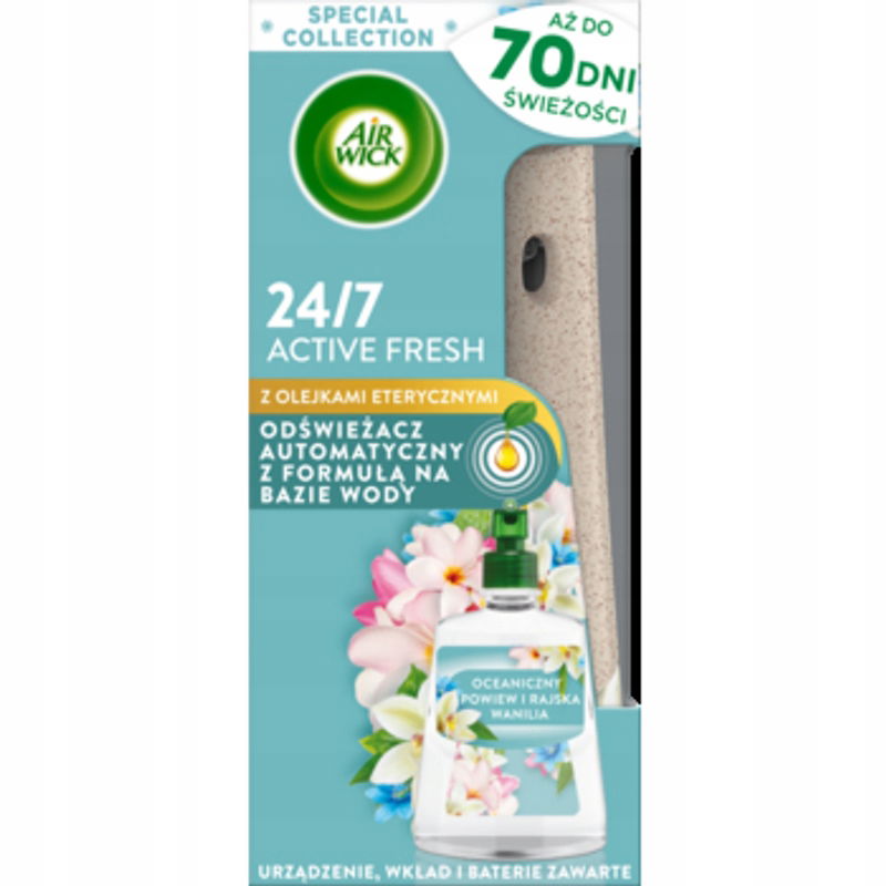 Air Wick 24/7 Fresh Osviežovač Ocean & Vanilka 228 ml Komplet