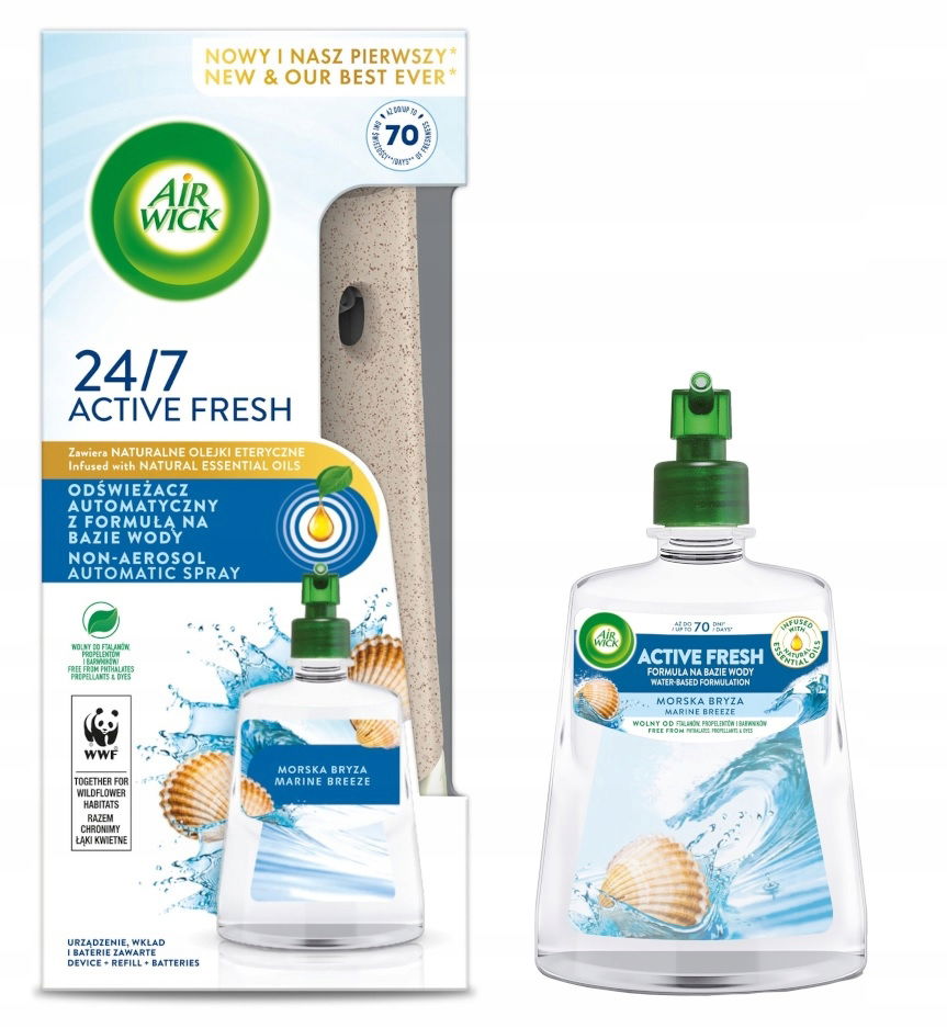 Air Wick Active Fresh Automatický osviežovač vzduchu Morská Bryza 228 ml