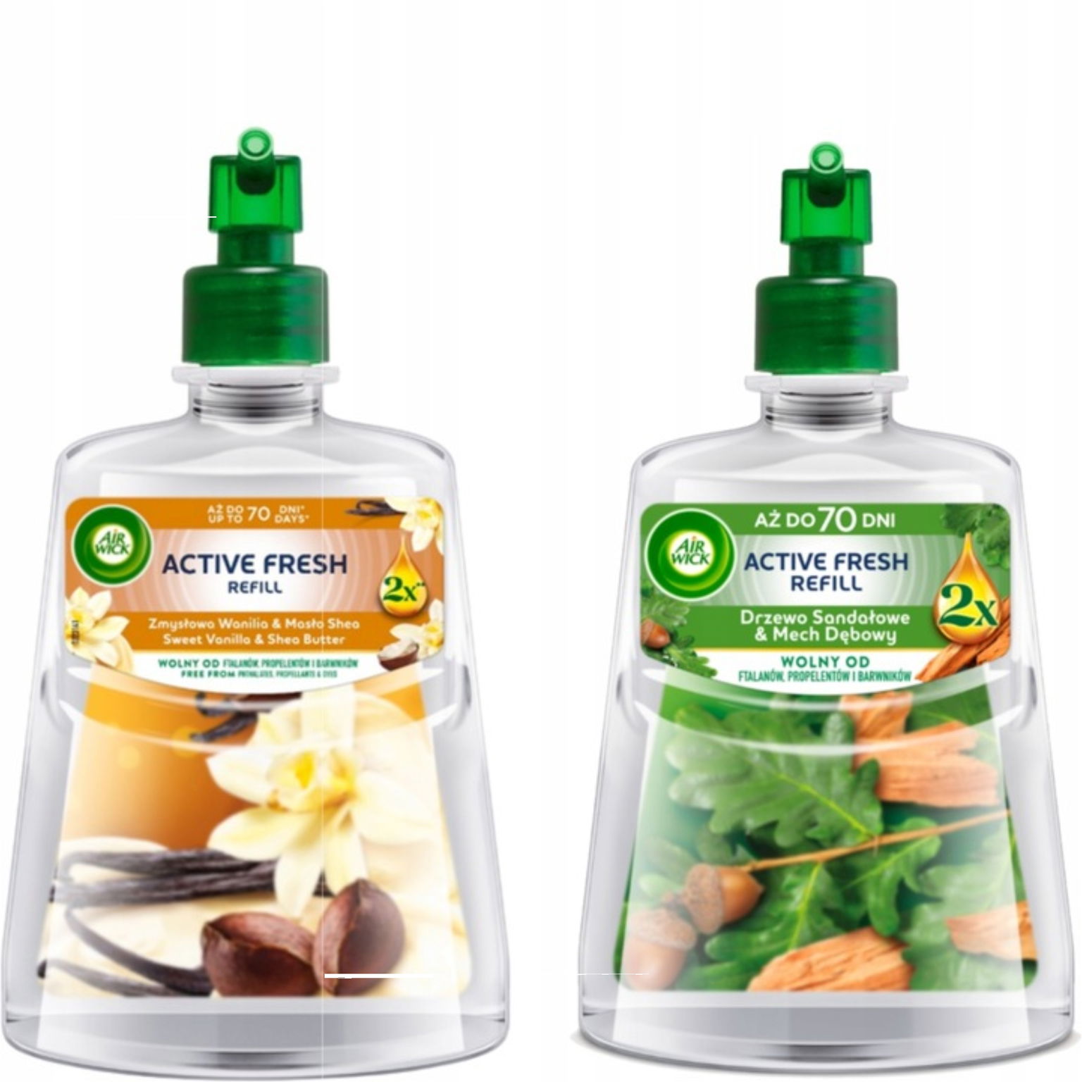 Air Wick Active Fresh Osviežovač vzduchu Náplň MIX 228 ml x2