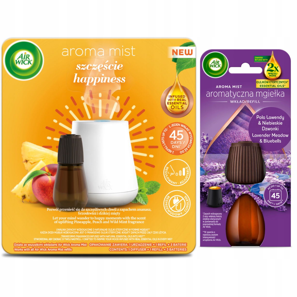 Air Wick Mist Difuzér s vôňou šťastia Komplet Náhradná náplň 20 ml