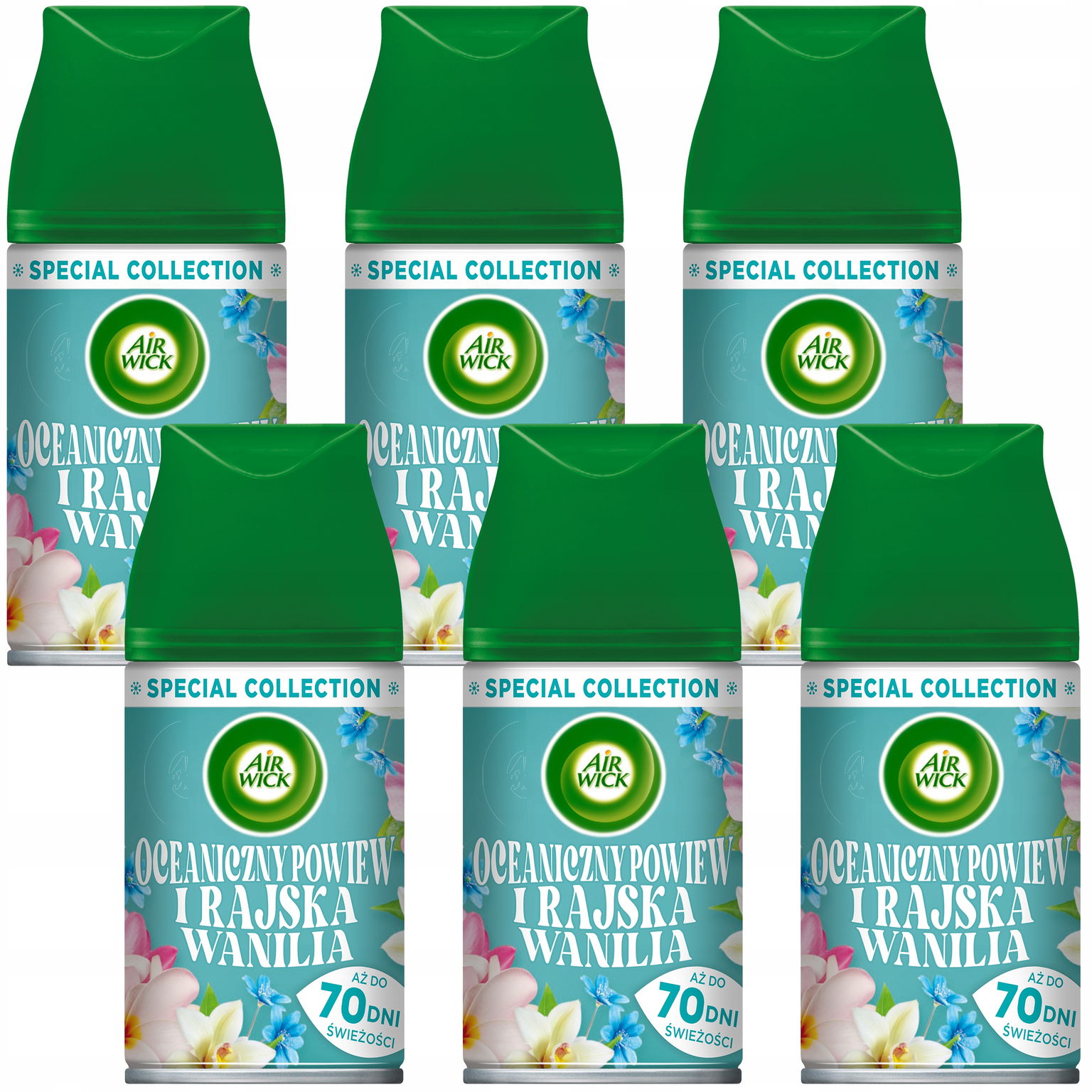Air Wick Náplne Do Osviežovača Vzduchu Oceánsky Vánok Vanilka 6X 250 ML