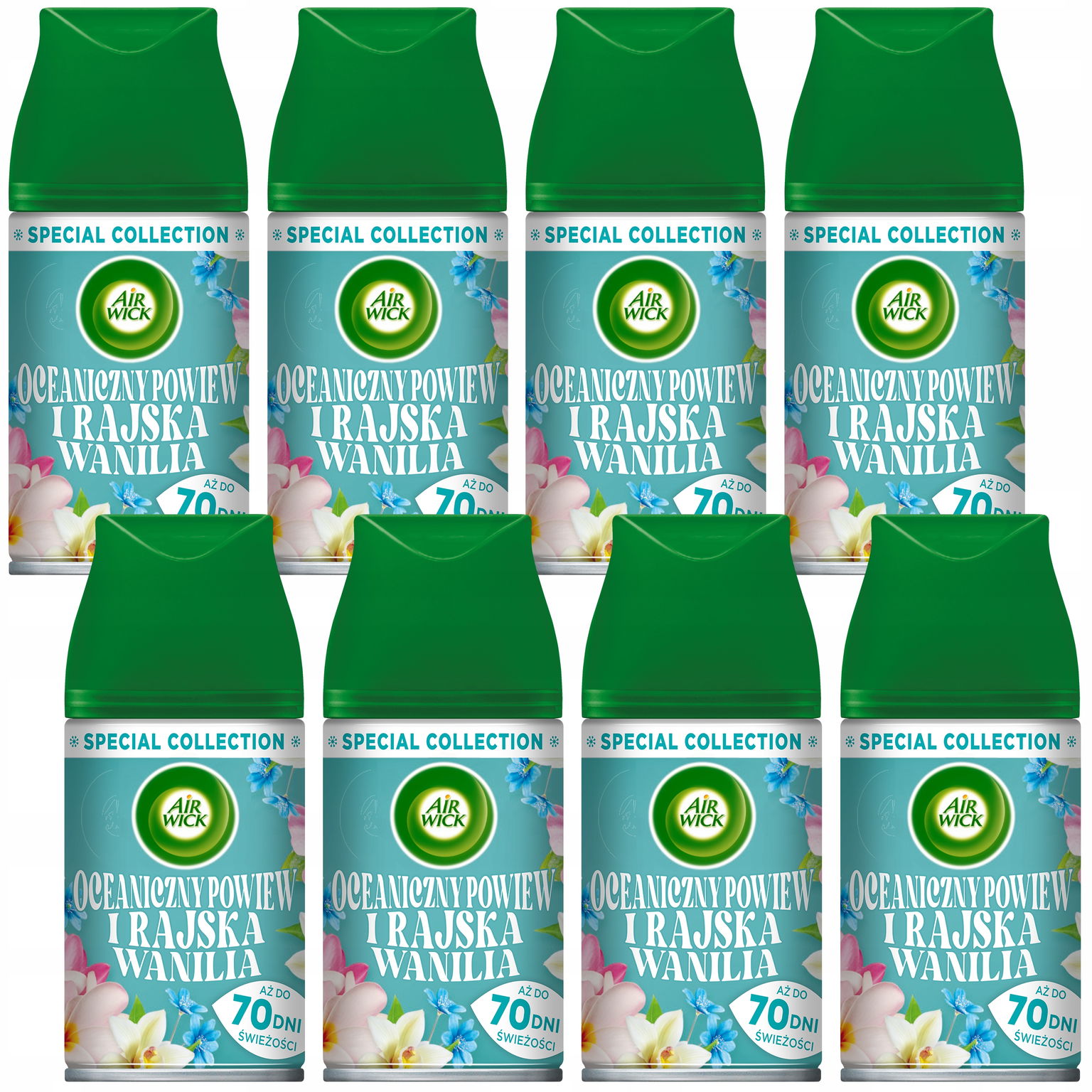 Air Wick Náplne Do Osviežovača Vzduchu Oceánsky Vánok Vanilka 8X 250 ML