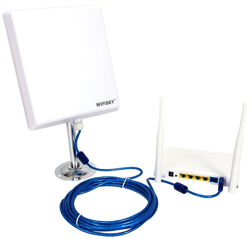 Aktívna Anténa WiFiSKY Wifi Sky 10 km Router Wifi
