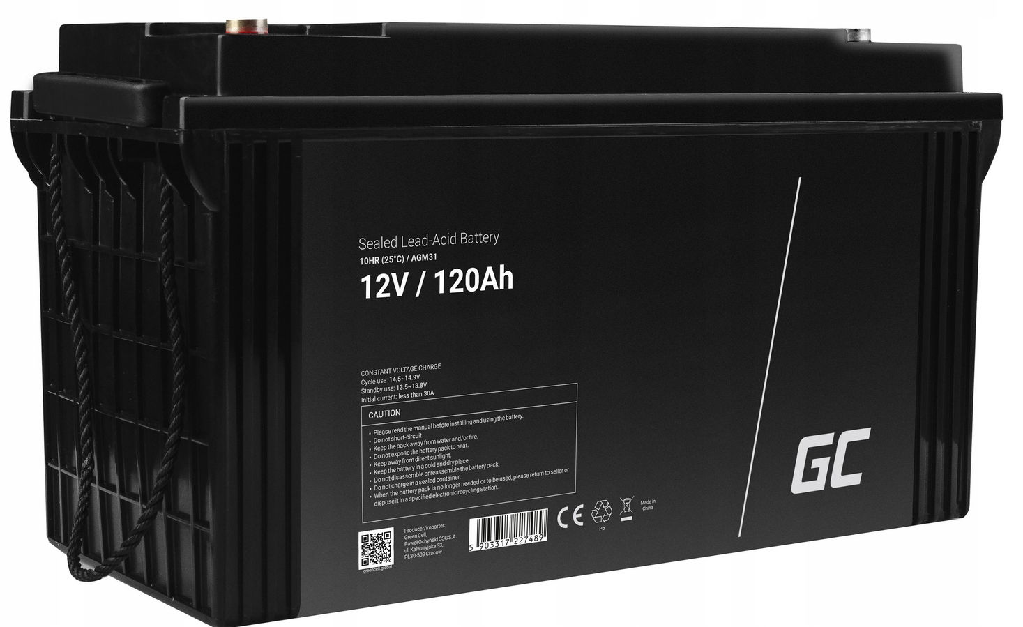 Akumulátor Agm Green Cell Vrla 12V 120Ah