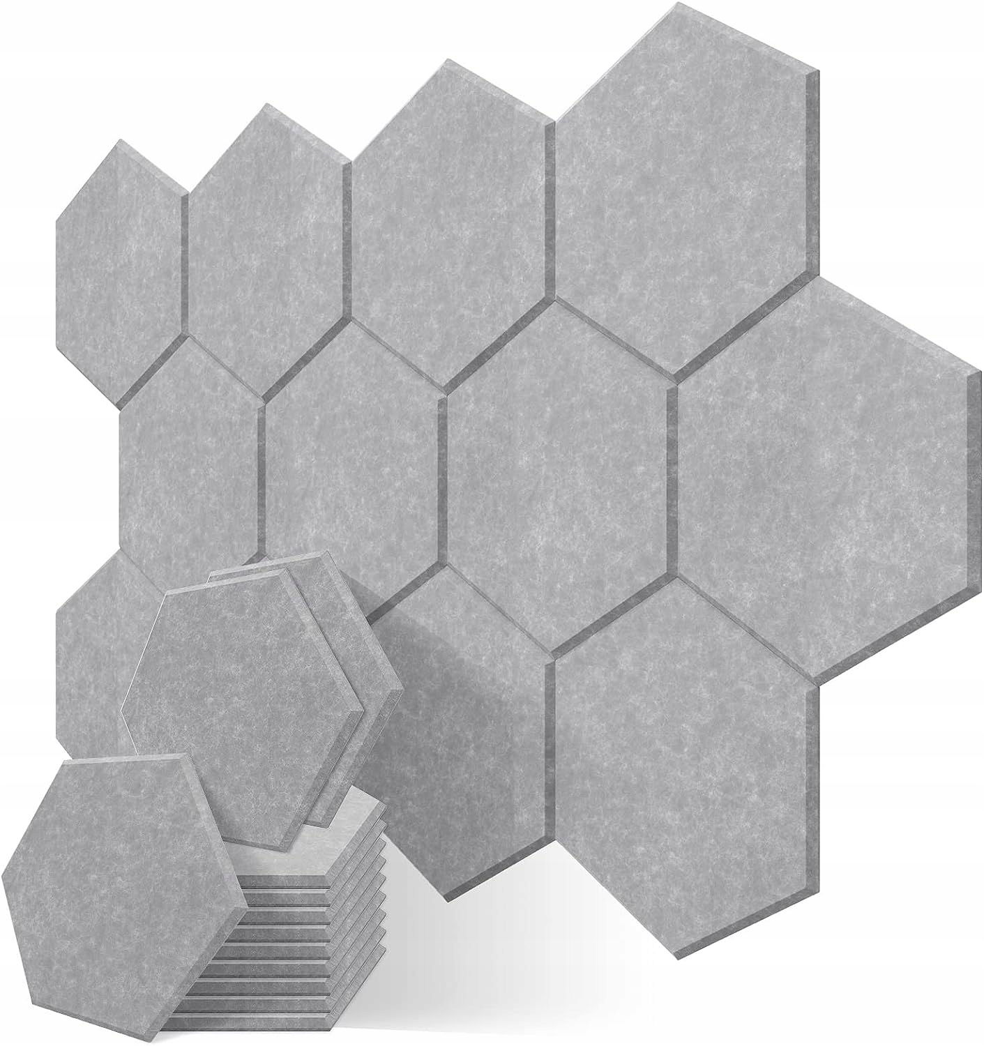Akustické Panely Sivé Hexagon 12x 36X30X1 Premium