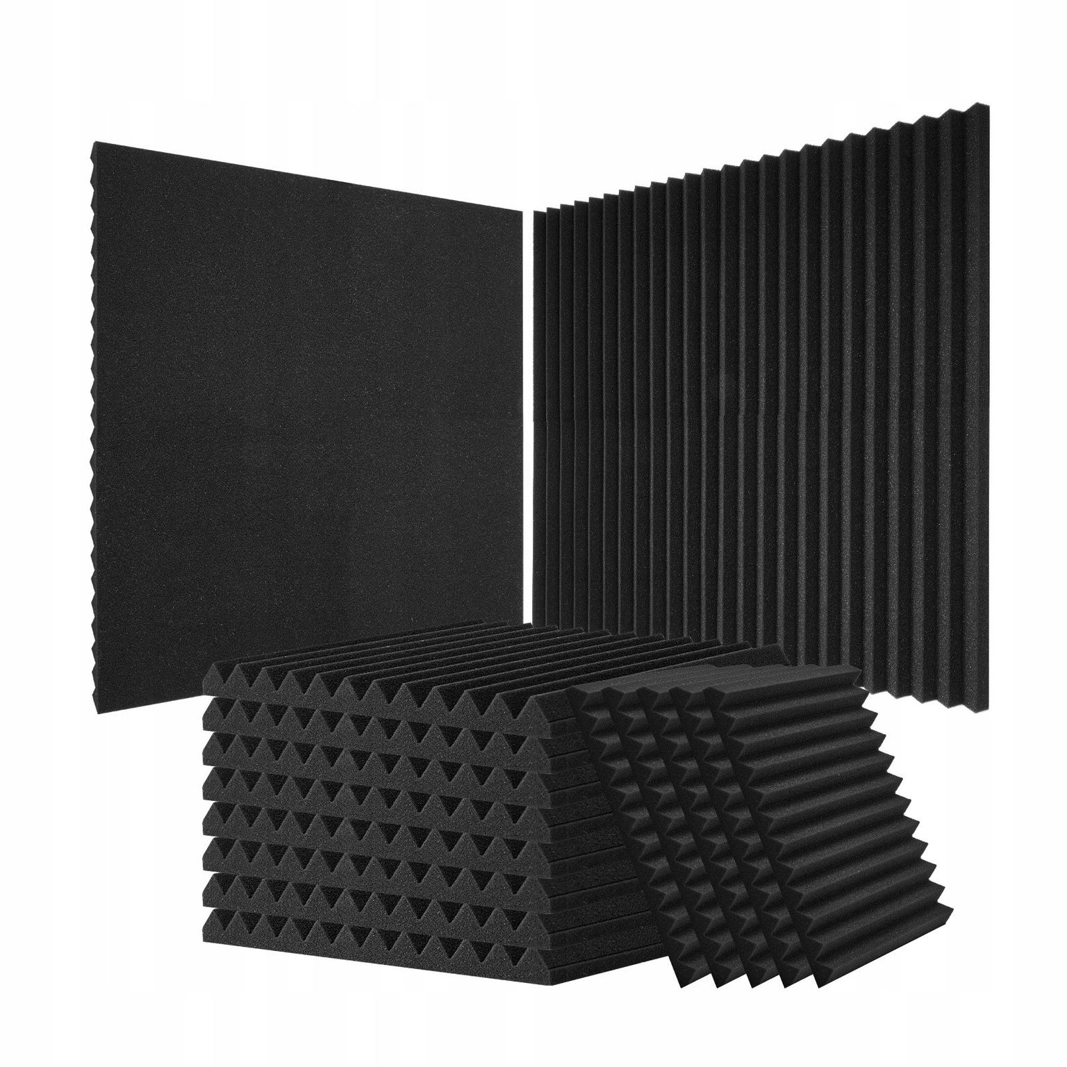 Akustické panely z peny – 80 kusov, 30 x 30 x 2,5 cm