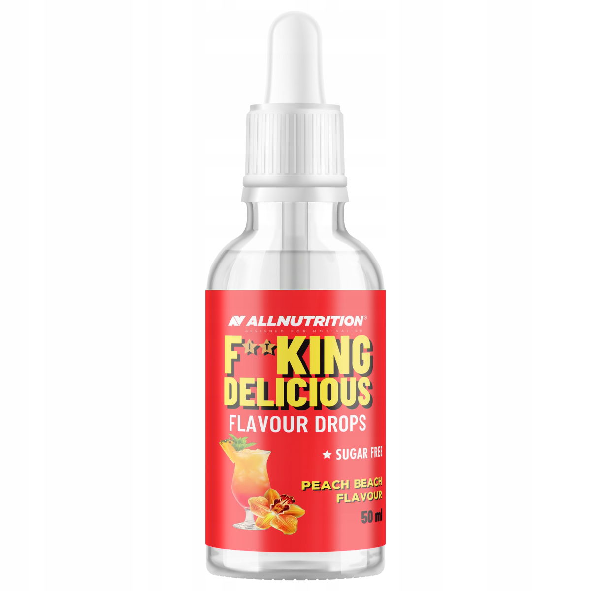 Allnutrition Fitking Flavour Drops 50 ml Chuťové kvapky Peach bez cukru