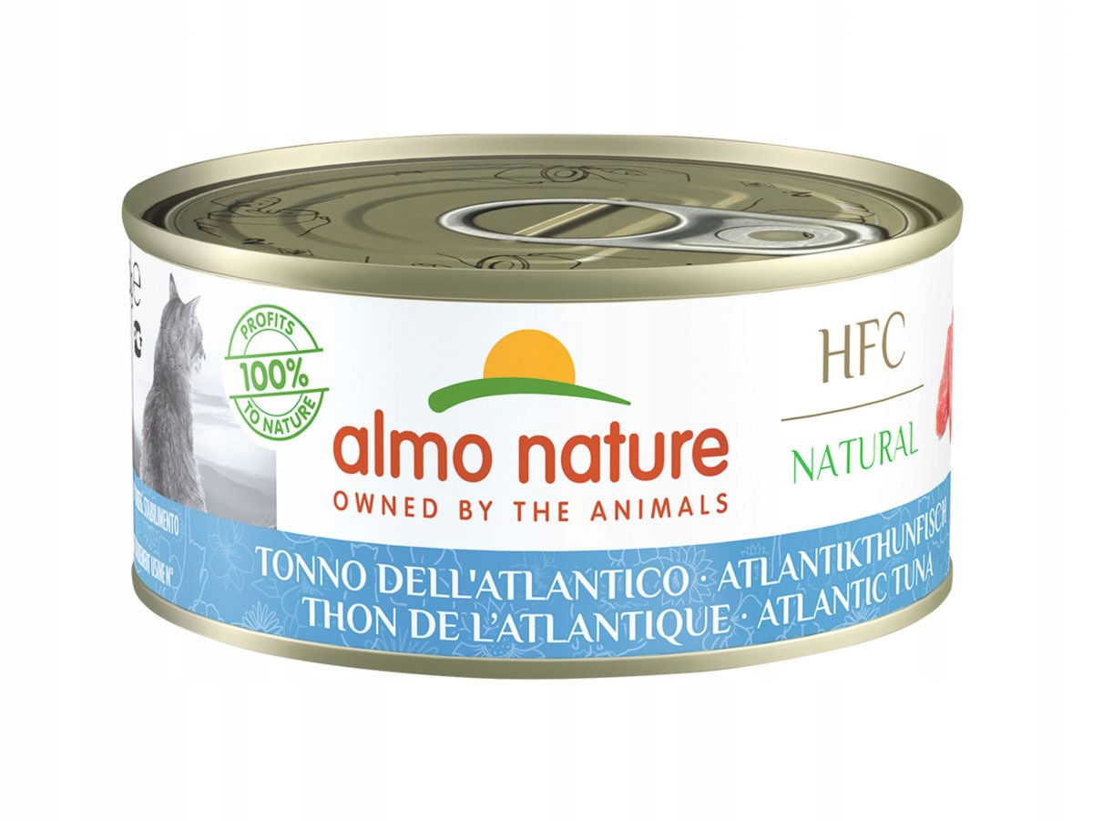 Almo Nature Hfc Natural Vlhké krmivo pre mačky, tuniak atlantický 24 x 150 g