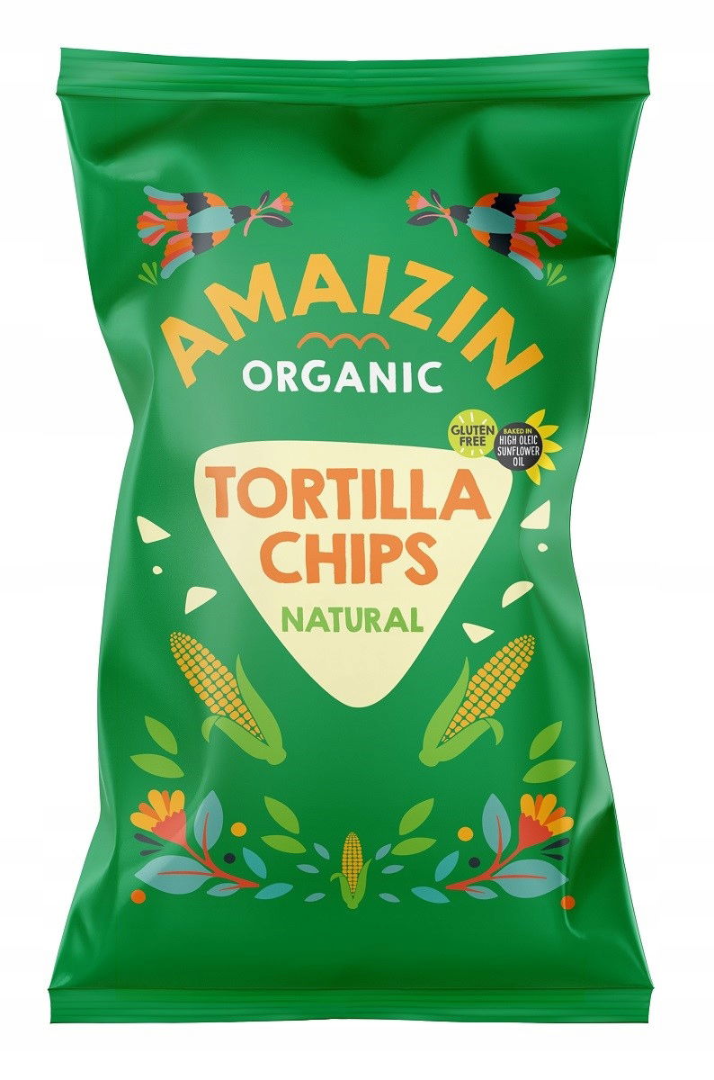 Amaizin kukuričné tortilla chipsy solené, bezgluténové, bio 150 g