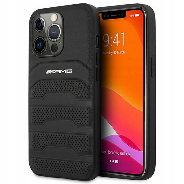 Amg Debossed Lines – puzdro na iPhone 14 Pro (čierne)